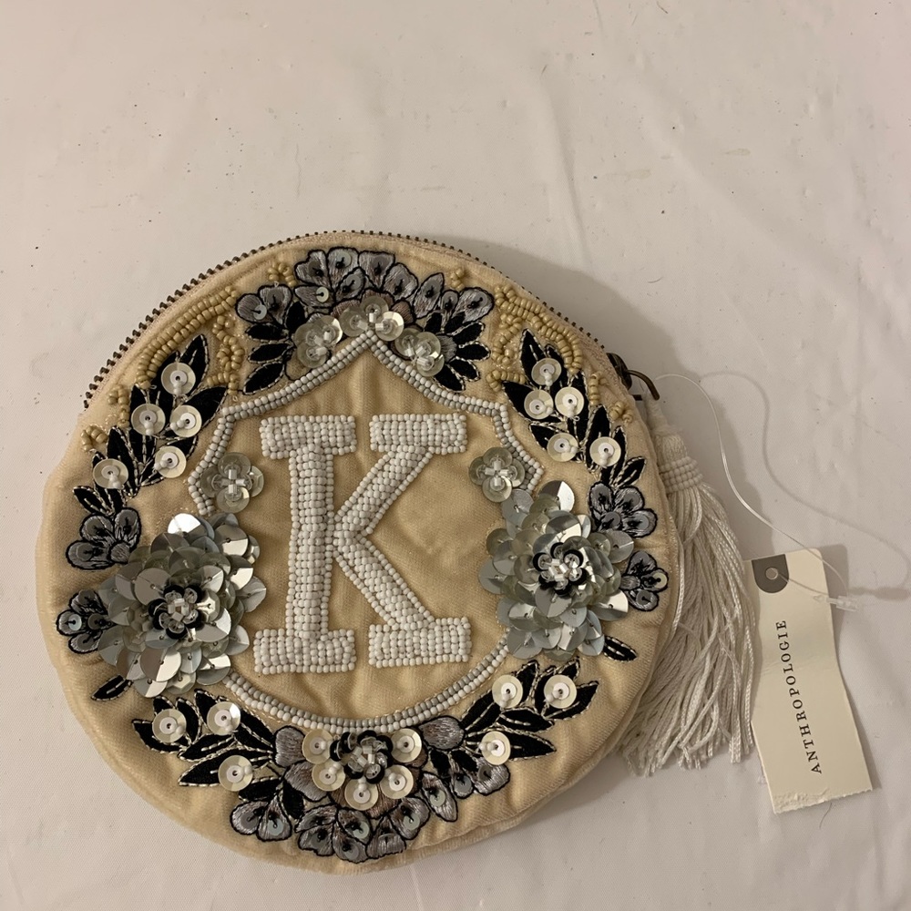 Anthropologie Initial Clutch
